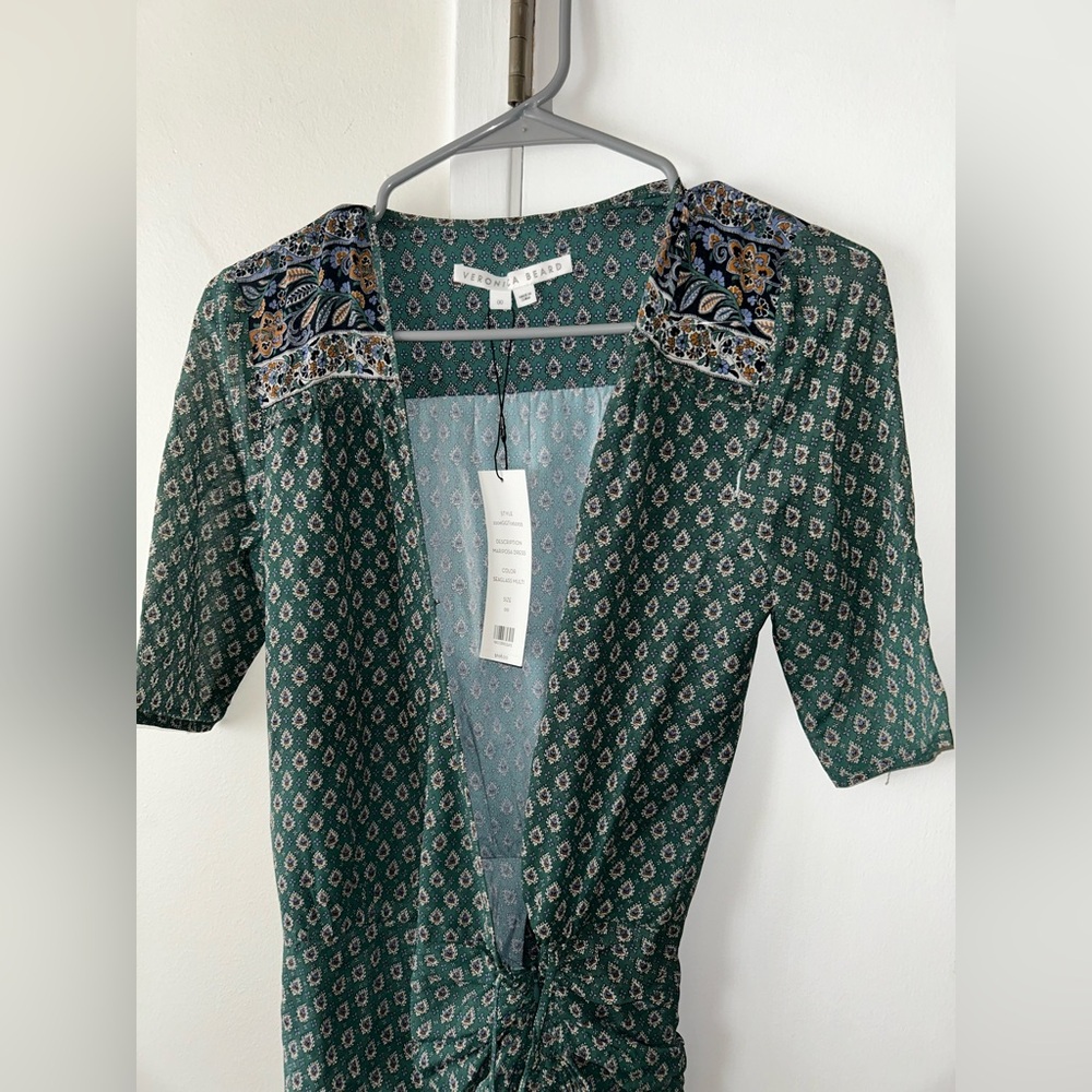 Veronica Beard Mariposa Paisley Ruched Surplus Maxi Dress - Size 00 - NWT - Picture 11 of 13